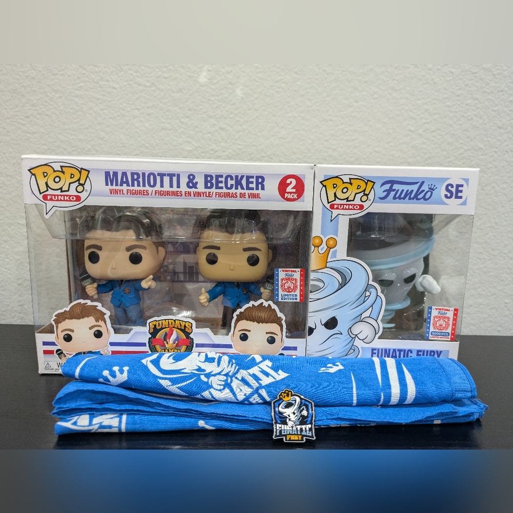 2021 Fundays FunkoPop Fanatic Fury LE 5000 PCs Mariotti & Becker LE Pin Bandana